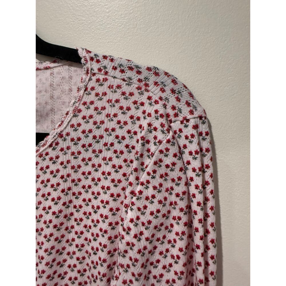 J CREW Pointelle Floral Cardigan - Picture 4 of 4